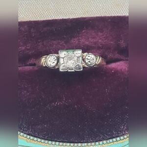 Loyalty Vintage 1930s 14K Diamond Engagement Ring, Size 5.5
